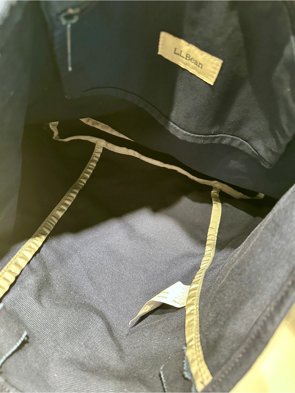 RARE LL Bean Leather Handle Essential Tote Bag (18L) - Picture 9 of 12